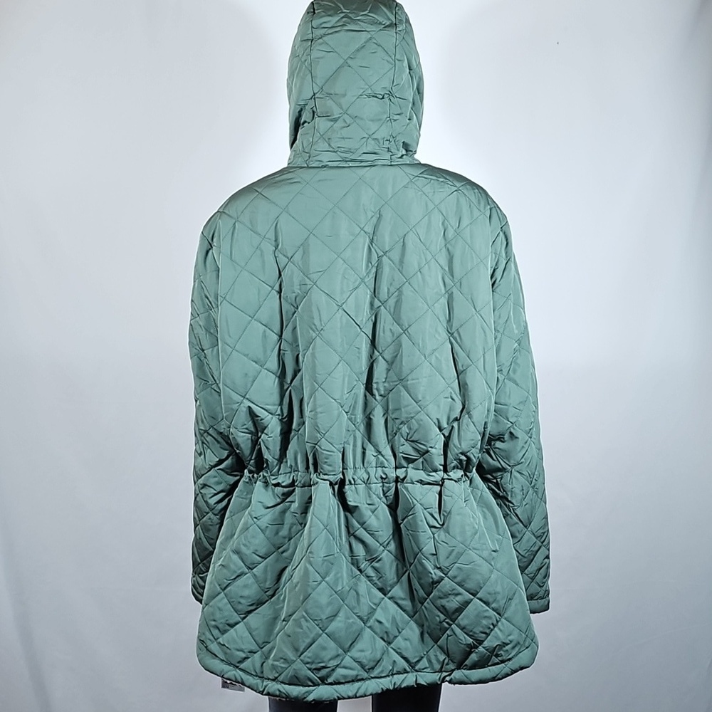 NWT Free Country Swith It Up Cloud Lite Reversible Quilted Coat In Bayleaf Green - Picture 9 of 16